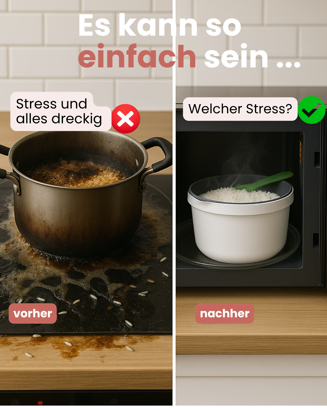Snian™ Reiskocher Mikrowelle - Der smarte Reiskocher für deine Mikrowelle